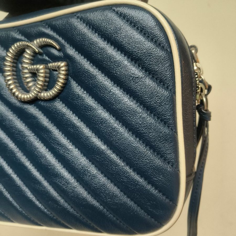 ‼️年中慶降價‼️創新低價只到6/21🎁(原28800)【9成新】㊣✨GUCCI✨(附防塵袋)古馳 GG Marmont 竹節 金屬 拼色 復古 箱包 鏈條 餐盒包 相機包 肩背包 斜背包/雙G/二手包/保證正品🌳二手樹屋🌳-15