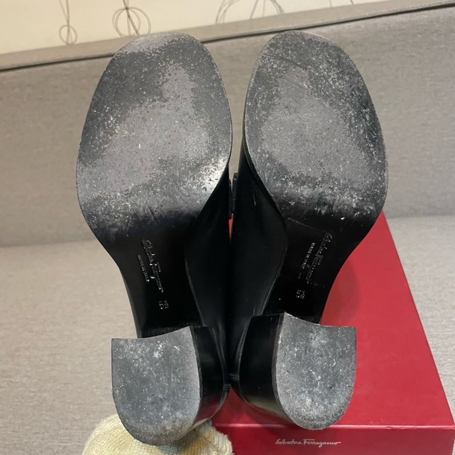 ferragamo黑色福樂鞋5.5號-9