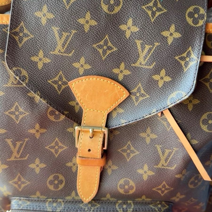 LV中古老花大號雙肩包-3