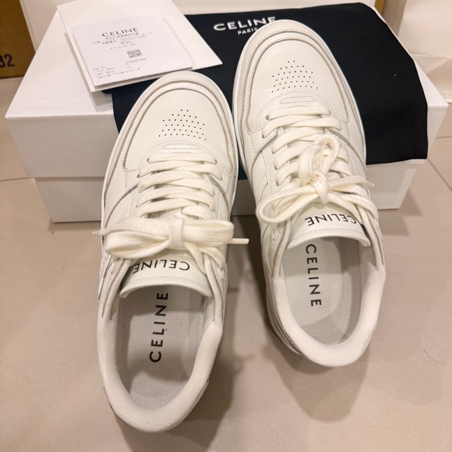 Celine凱旋門 logo 小白鞋-0