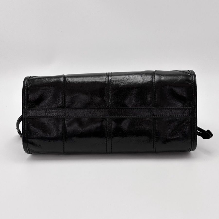 PRADA 黑金油蠟皮 SoftIux小號手提肩背斜背包26*14*12 全新閒置配件塵袋購證-3