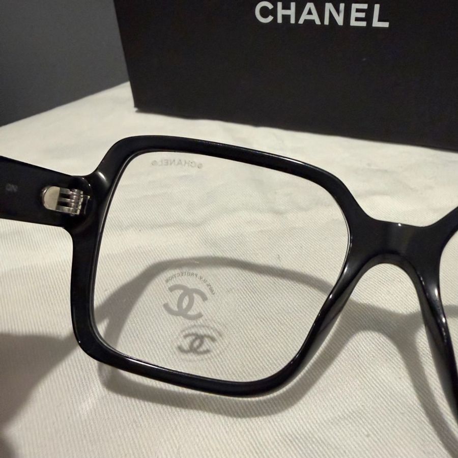 Chanel 香奈兒 爆款 so black 立體字母logo 平光眼鏡-7