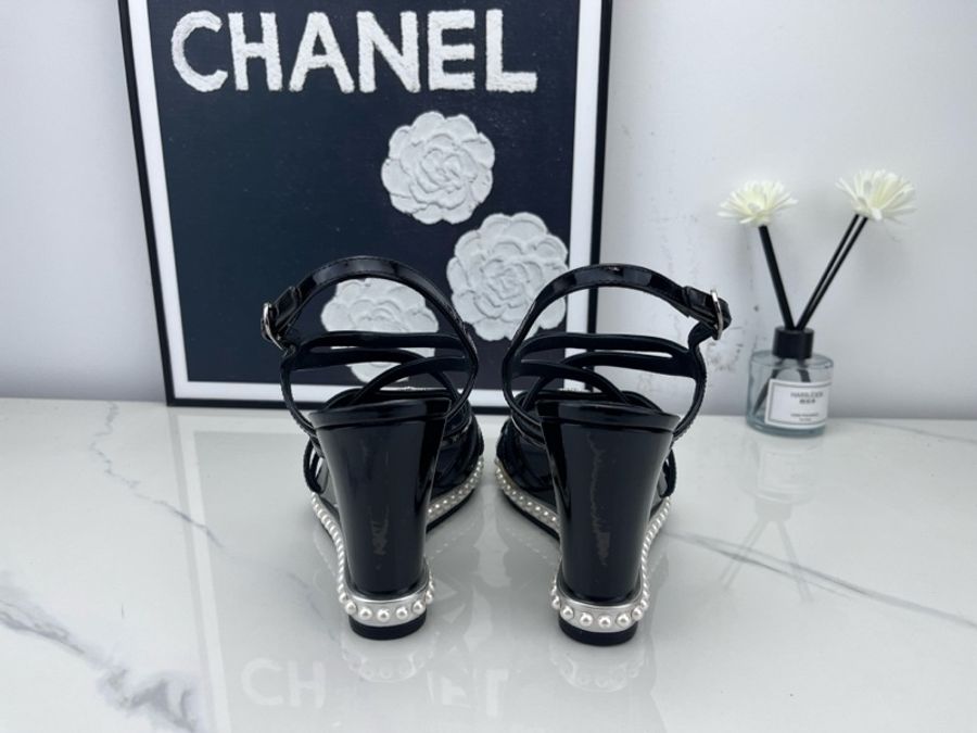 chanel香奈兒 珍珠坡跟鞋 37碼-2