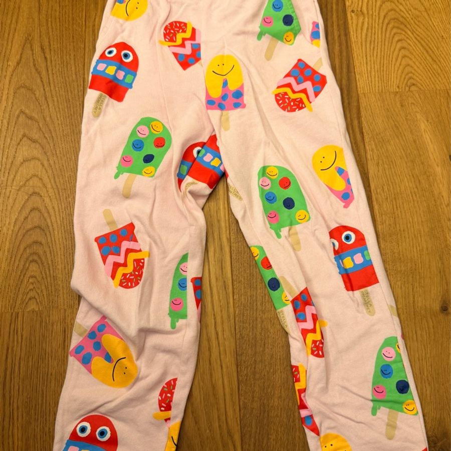 Stella McCartney Kids 冰棒圖案休閒棉褲|8Y|粉色|童趣印花長褲-0