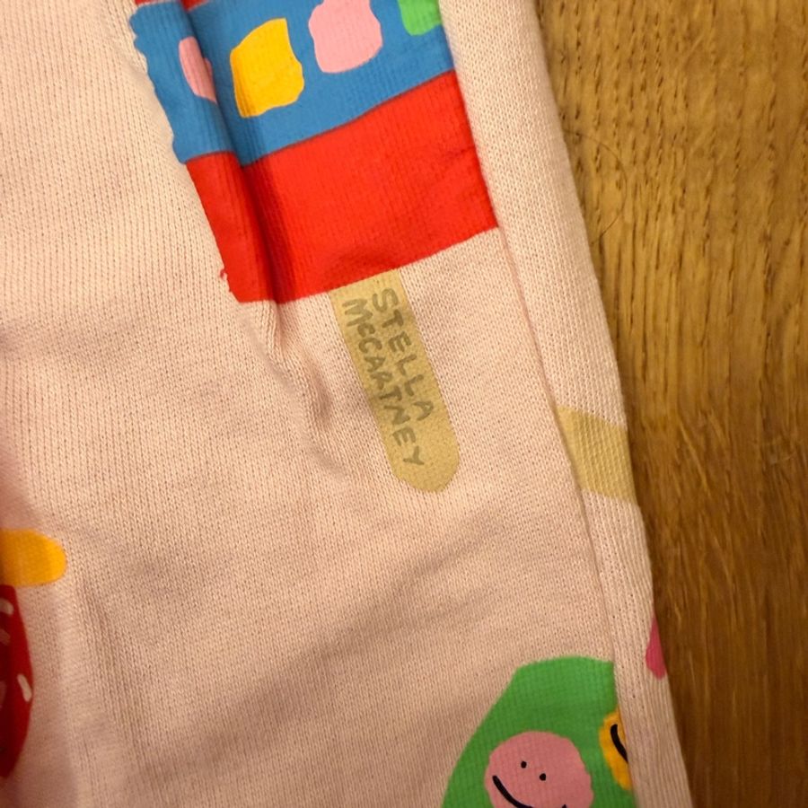 Stella McCartney Kids 冰棒圖案休閒棉褲|8Y|粉色|童趣印花長褲-1