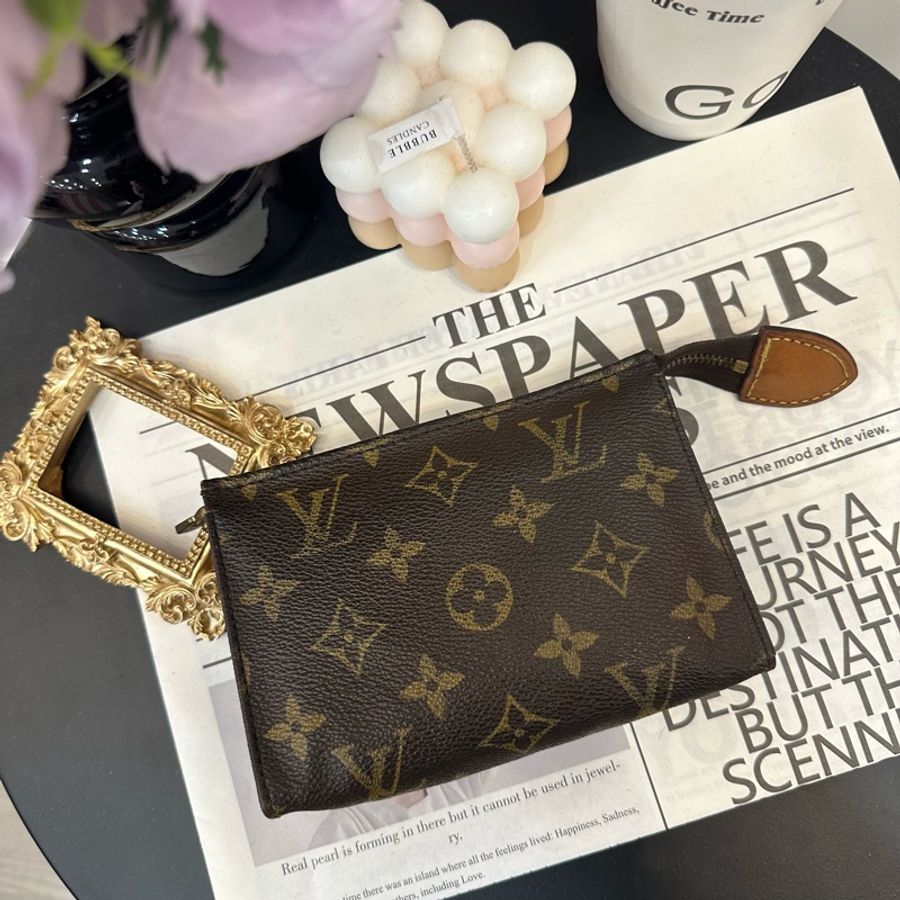 Louis Vuitton 中古老花迷你洗漱手拿包-1