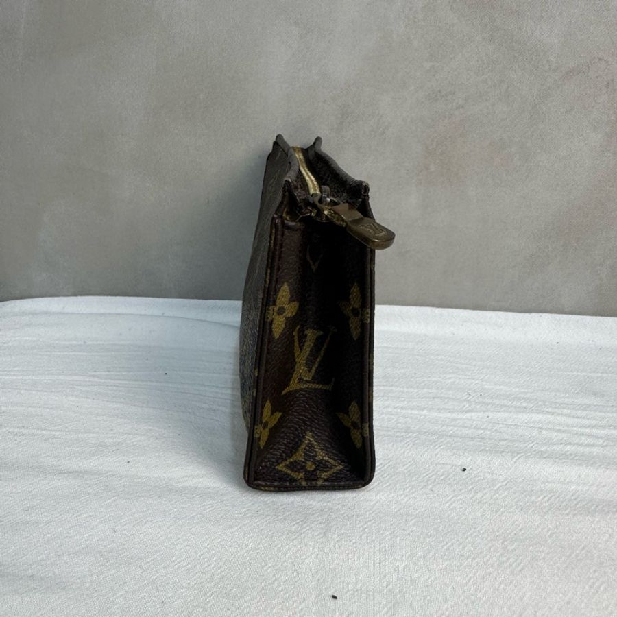 Louis Vuitton 中古老花迷你洗漱手拿包-5