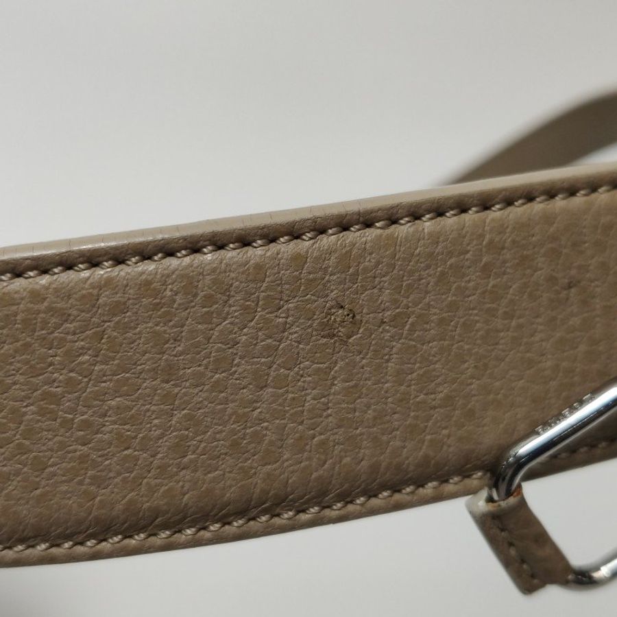 Loewe牛皮拼色logo標識金屬扣斜挎包單肩包-12