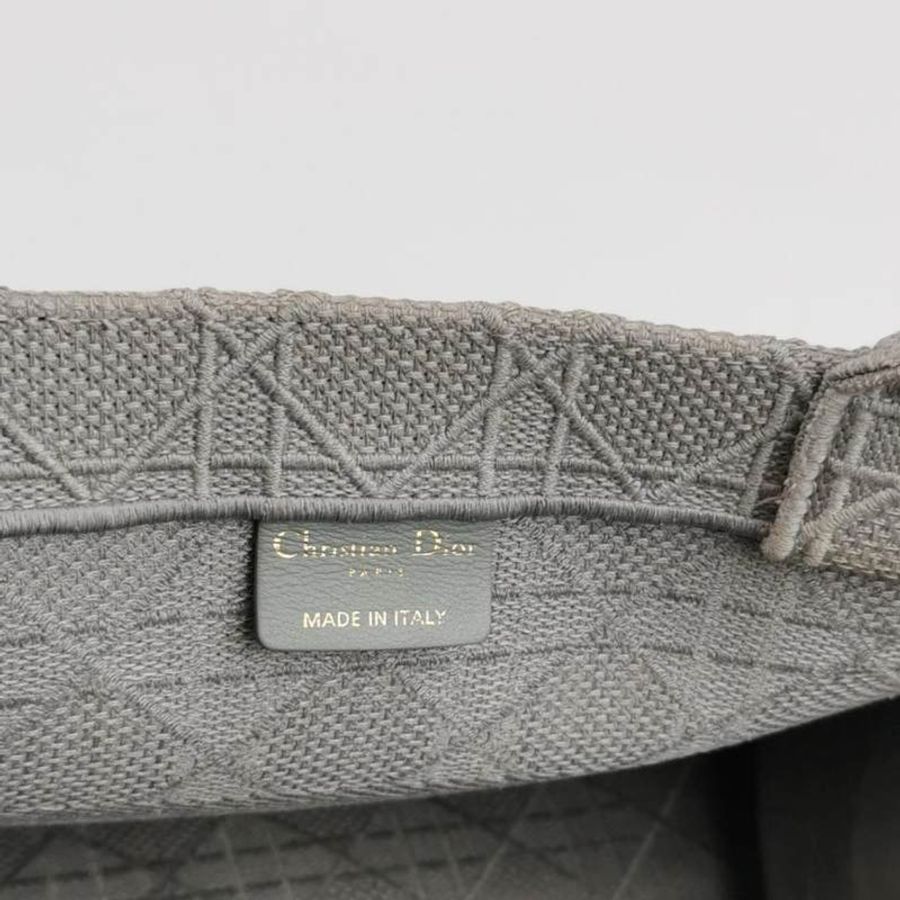 Dior BookTote中號帆布藤格紋手提包-7