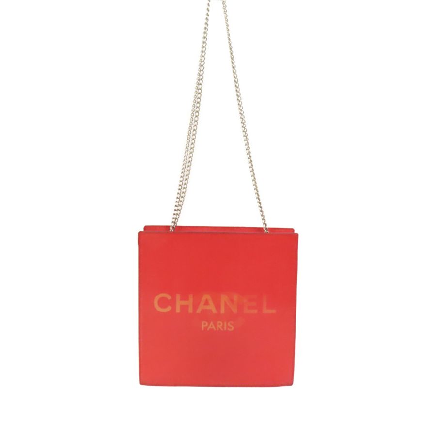CHANEL PVC Holographic CC銀鏈帶肩背袋-1