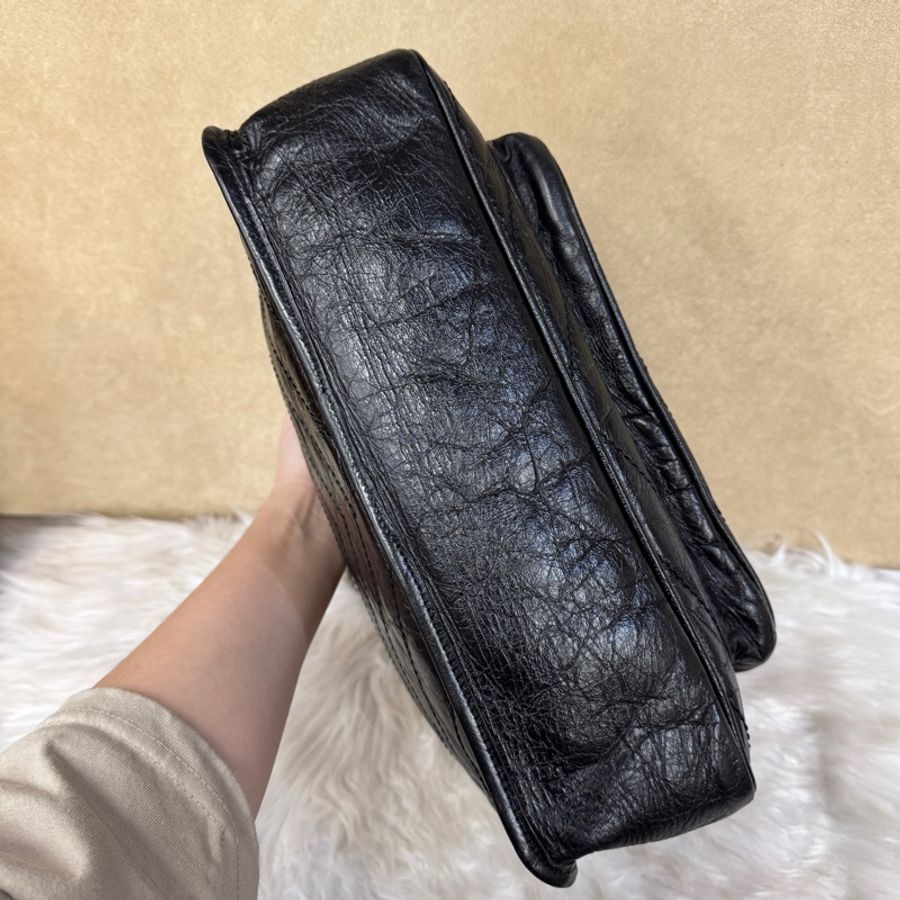 YSL Niki中號 黑復刻牛皮-3