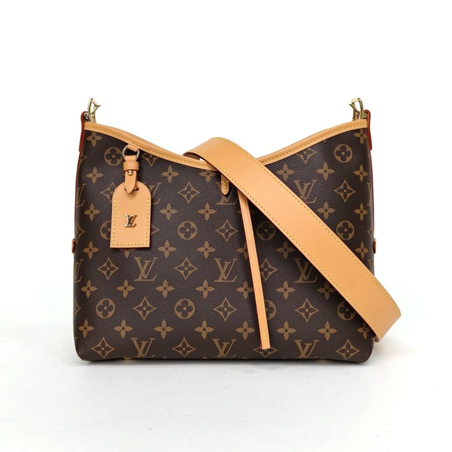 LOUIS VUITTON CARRYALL小號29配子袋老花PVC肩背包金扣晶片-0