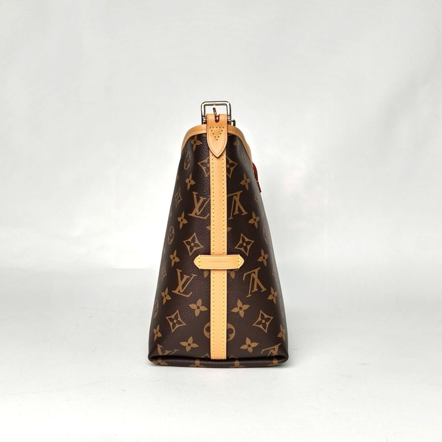 LOUIS VUITTON CARRYALL小號29配子袋老花PVC肩背包金扣晶片-1