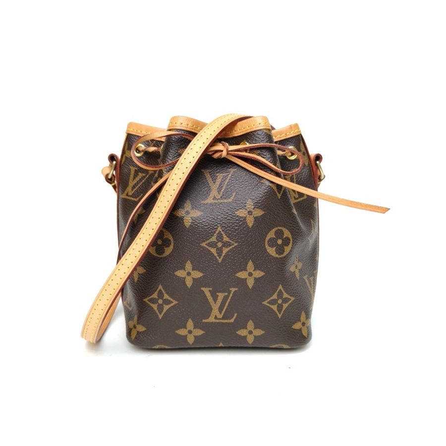 LOUIS VUITTON NOÉ水桶包Nano13老花PVC金扣肩背包2015-0