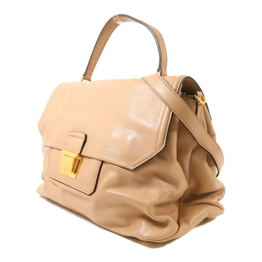 Miu Miu 牛皮皮革2 Way Shoulder金扣手挽肩背兩用袋-2