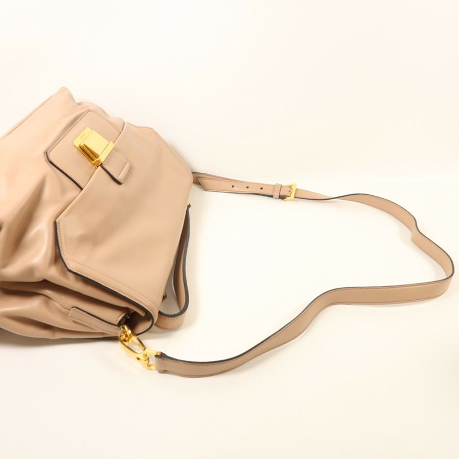 Miu Miu 牛皮皮革2 Way Shoulder金扣手挽肩背兩用袋-10