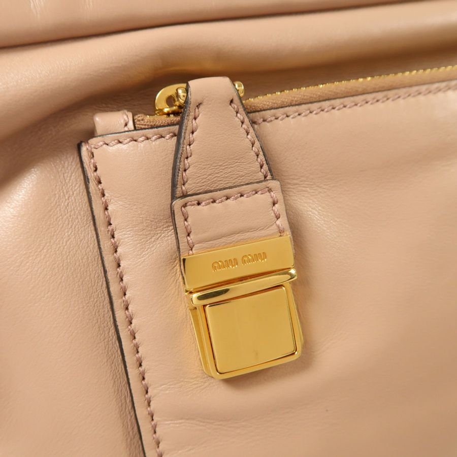 Miu Miu 牛皮皮革2 Way Shoulder金扣手挽肩背兩用袋-21