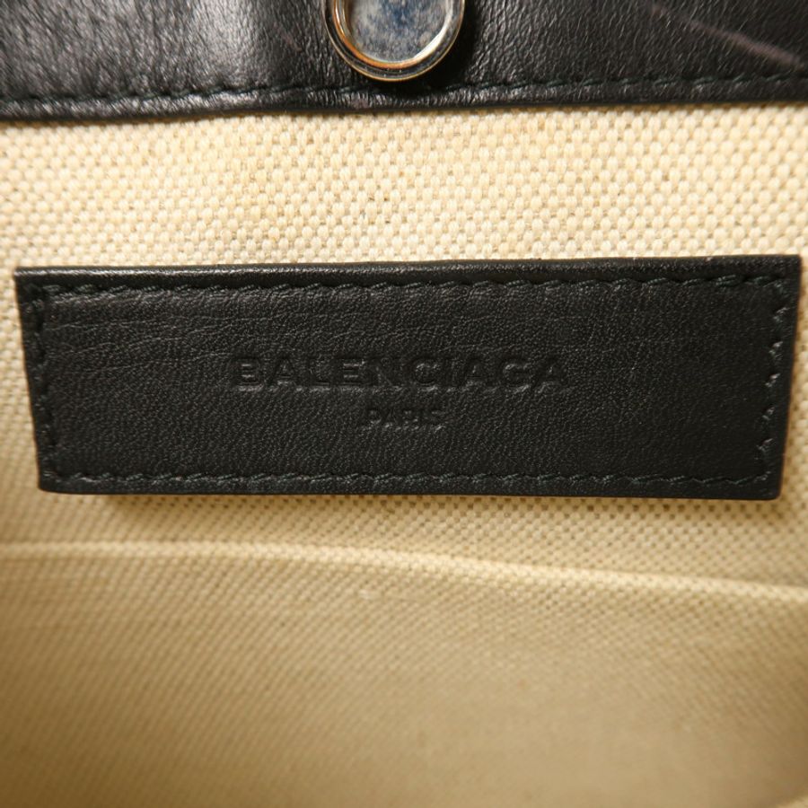 BALENCIAGA 帆布Navy Pochette銀扣肩背袋-6