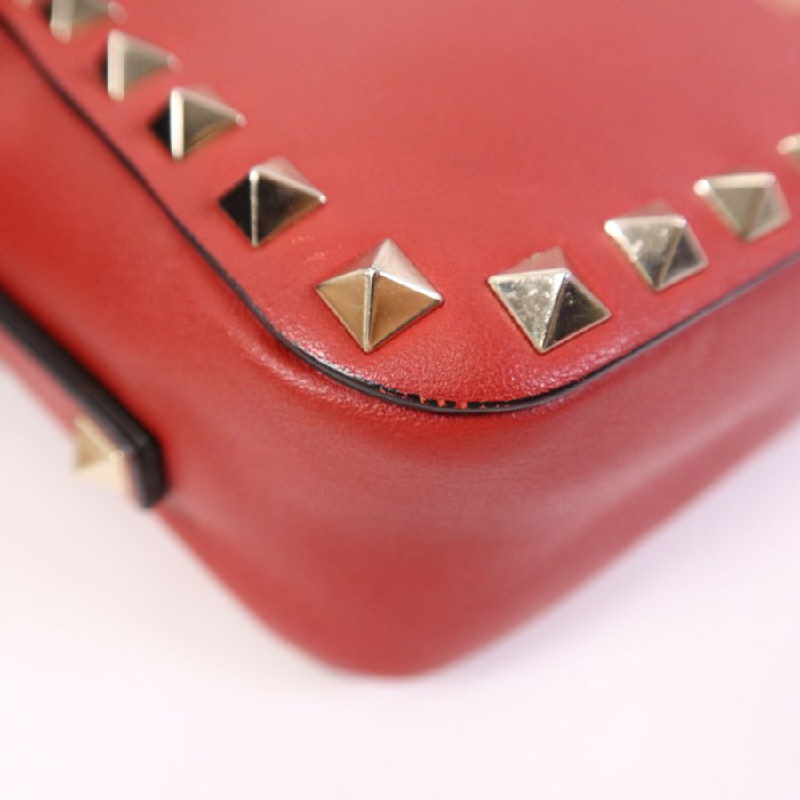 Valentino 牛皮皮革Garavani Rockstud Crossbody Bag金扣肩背袋-10