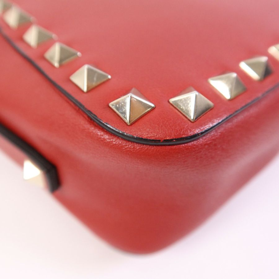 Valentino 牛皮皮革Garavani Rockstud Crossbody Bag金扣肩背袋-12