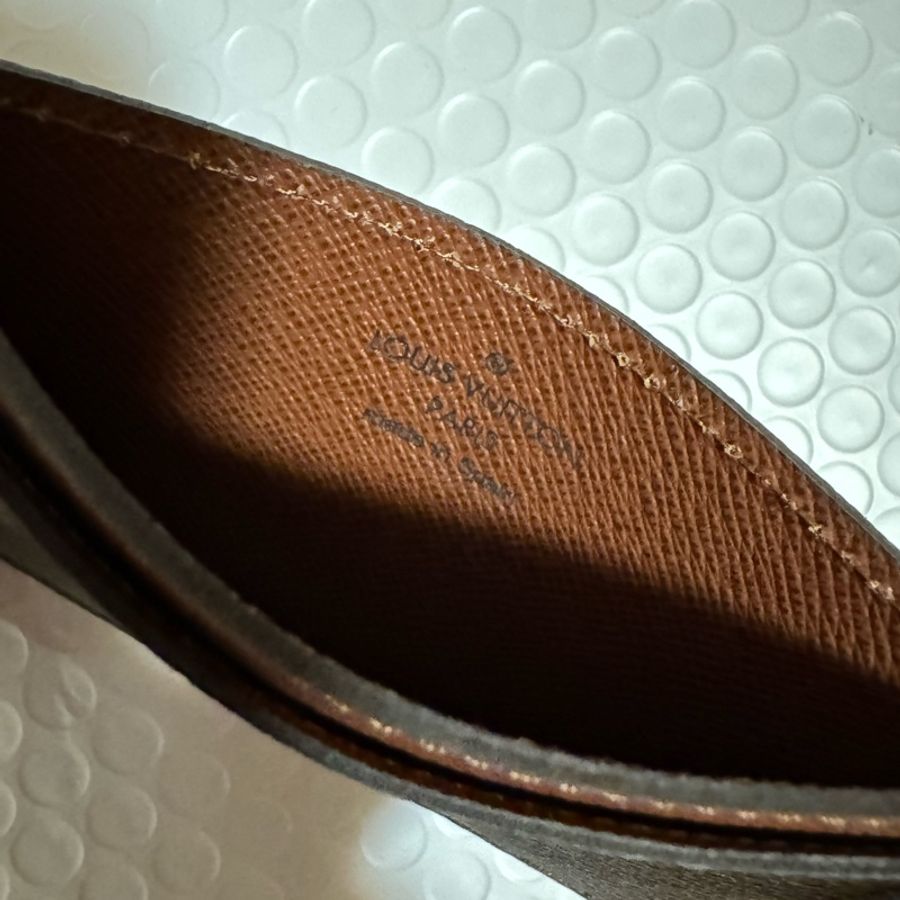 Lv monogram 經典老花啡色卡包-8