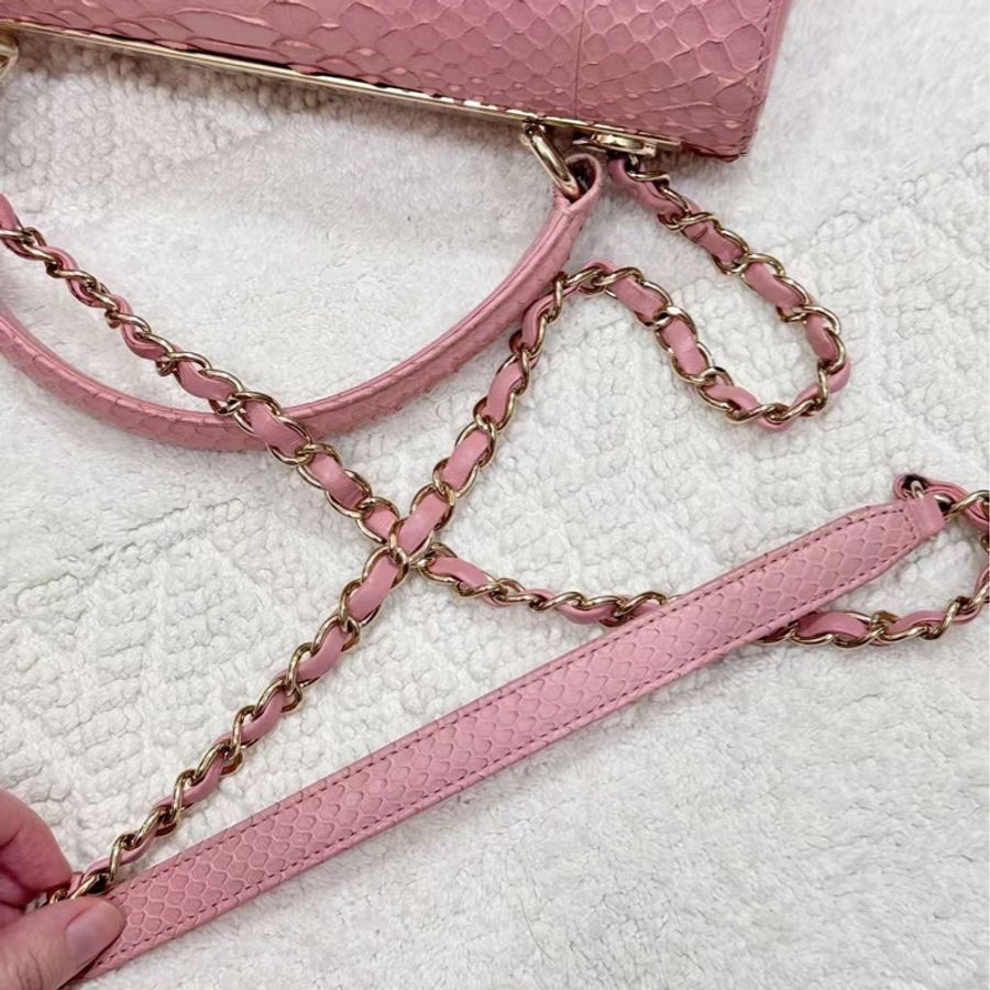 Chanel粉金蛇皮 Trendy CC-8