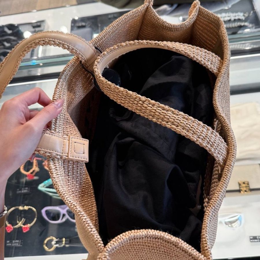 🎊新年特賣🧧Givenchy 中款 G-Tote 拉菲草風格托特包 米色-7