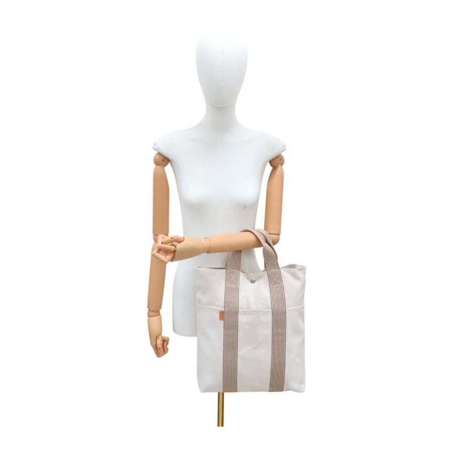 米色 帆布 Fourre Tout Cabas 托特包【HERMES 愛馬仕】-11