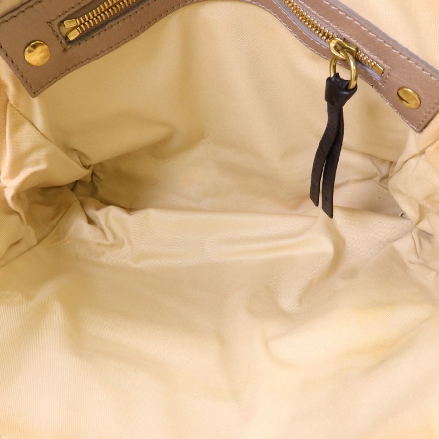 Chloe 牛皮皮革Handbag金扣手挽袋-5