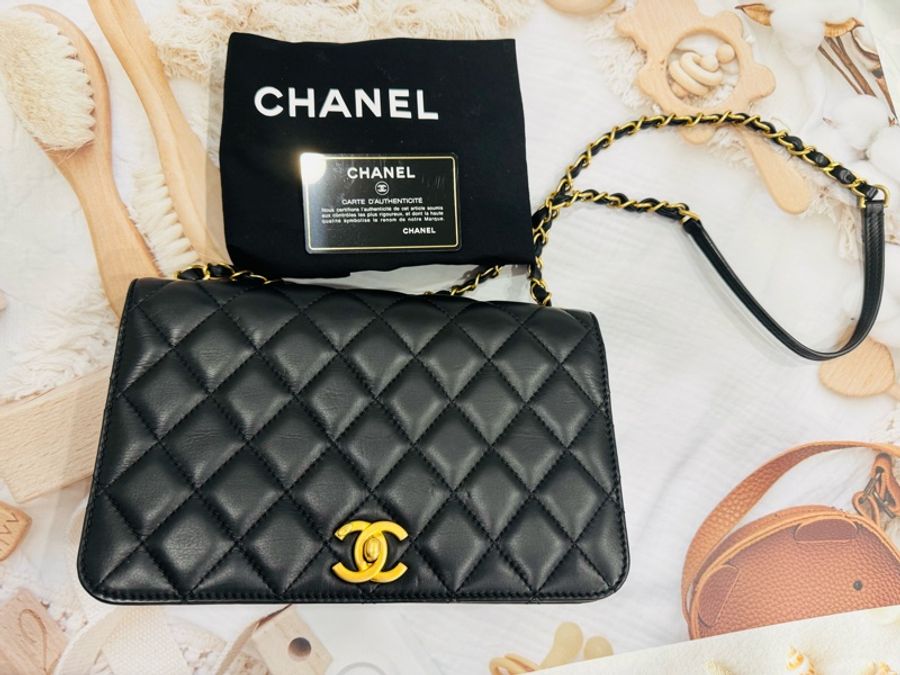 「保留中」Chanel 經典黑金鏈條包-0