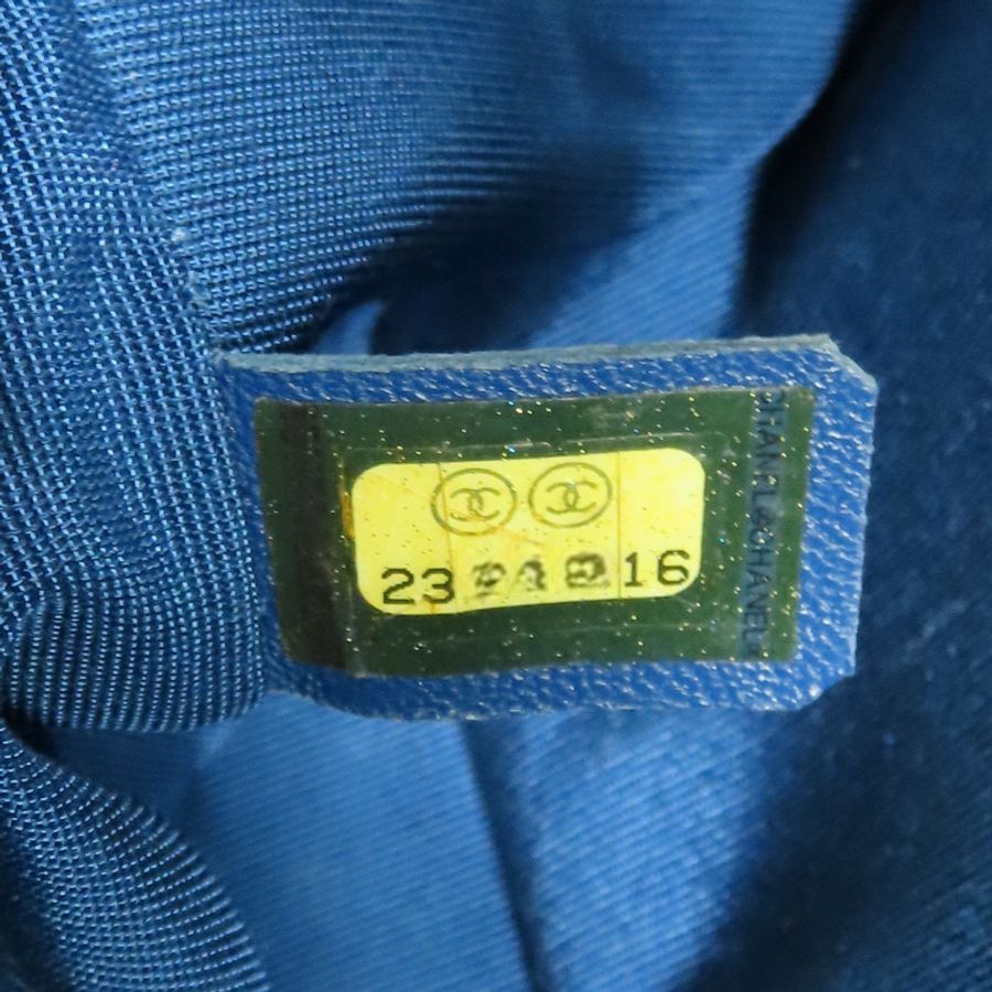 藍色 山形紋牛皮 BOY 25 肩背包【CHANEL 香奈兒】 A67086-8