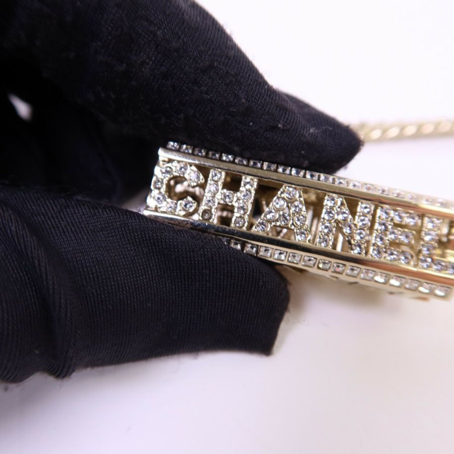 CHANEL 金屬/水晶Choker項鍊-9