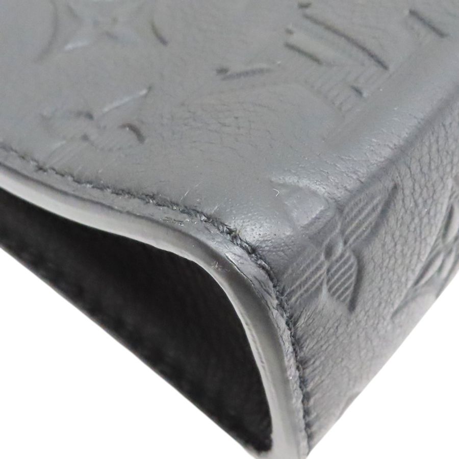 黑色 牛皮壓紋 Gaston 肩背包【LOUIS VUITTON LV 路易威登】 M81115-10