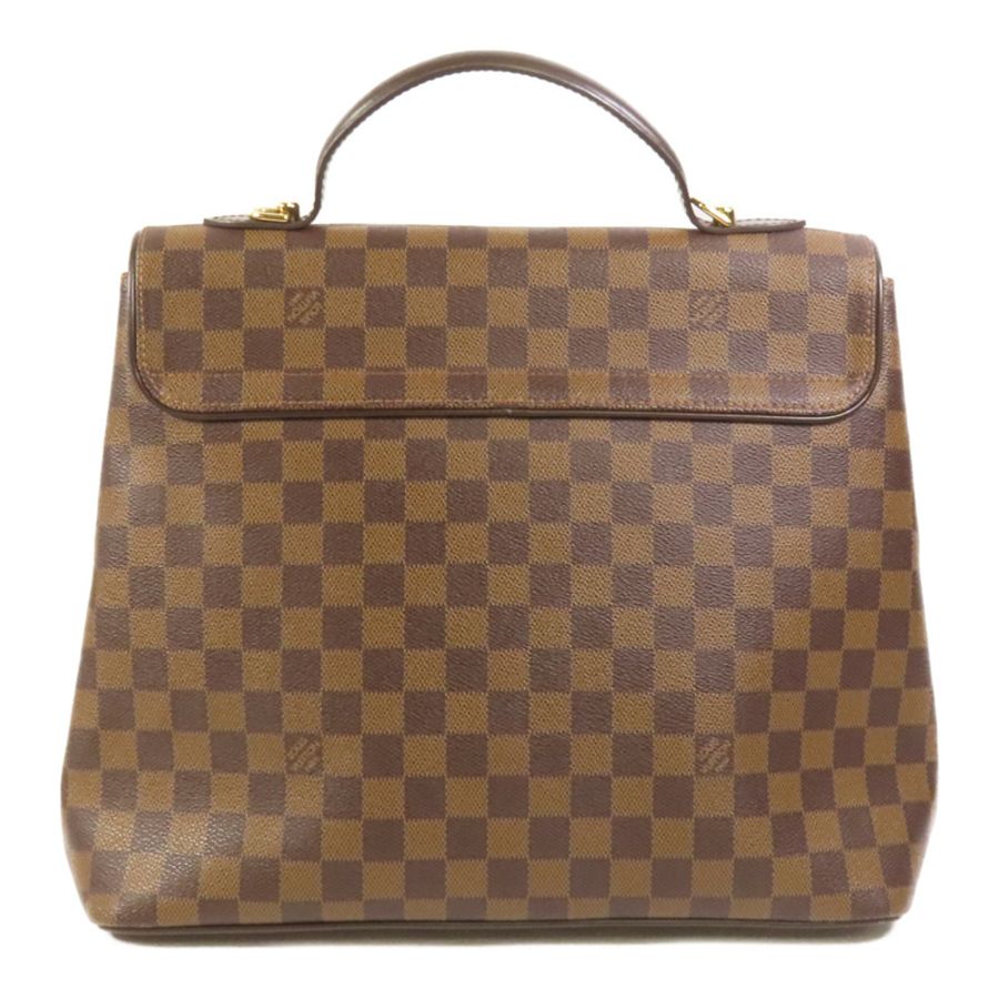 LOUIS VUITTON Damier Bergamo MM金扣手挽袋-1