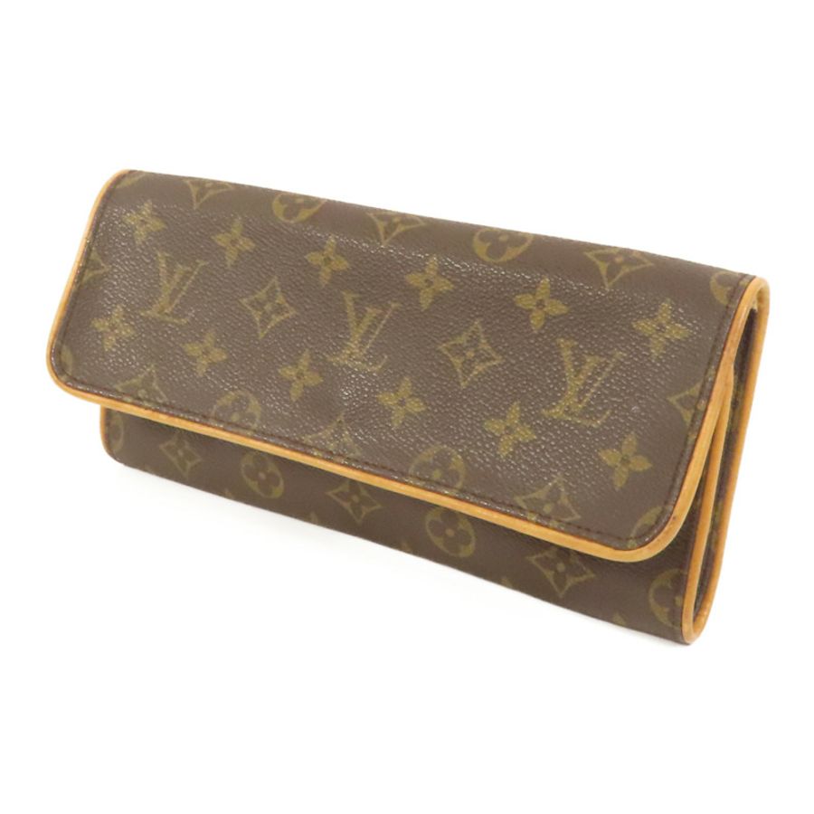 LOUIS VUITTON Monogram Pochette Twin GM金扣肩背袋-2