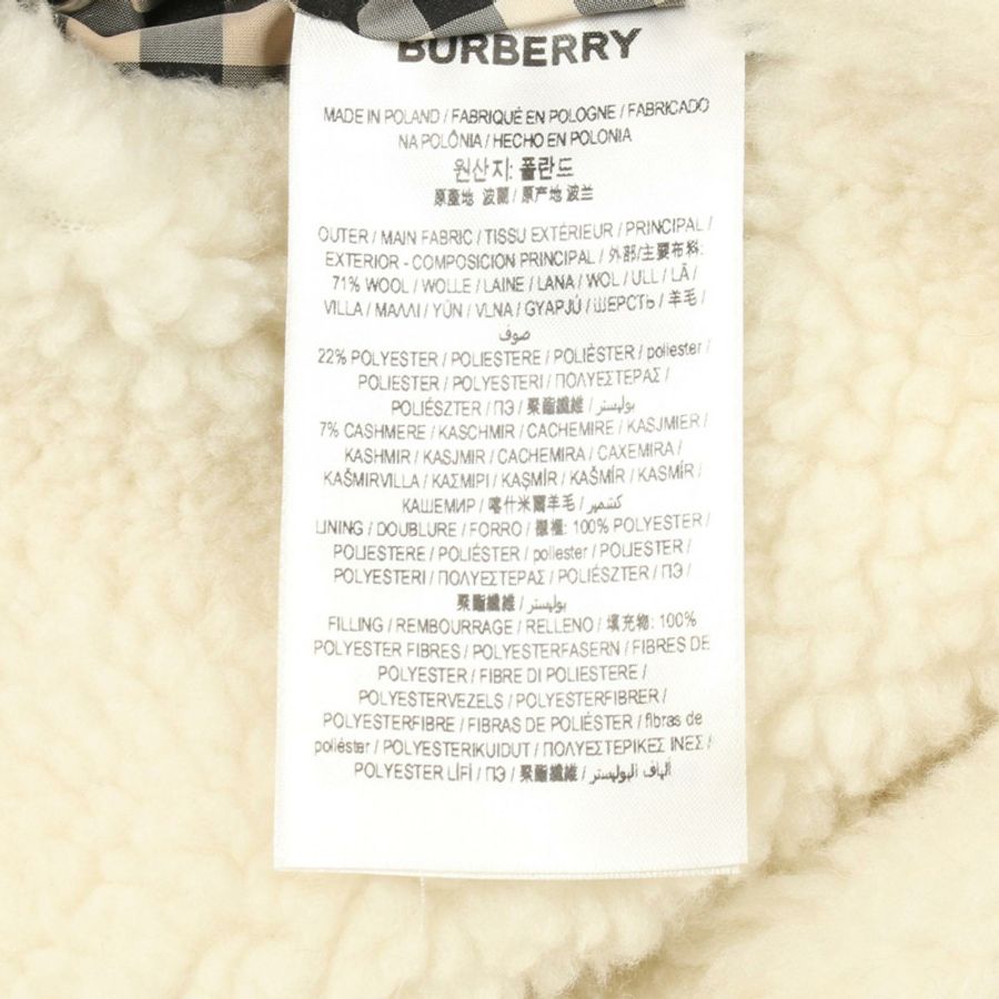 BURBERRY Bore Blouson 羊絨聚酯白色 #UK2 二手女裝-4