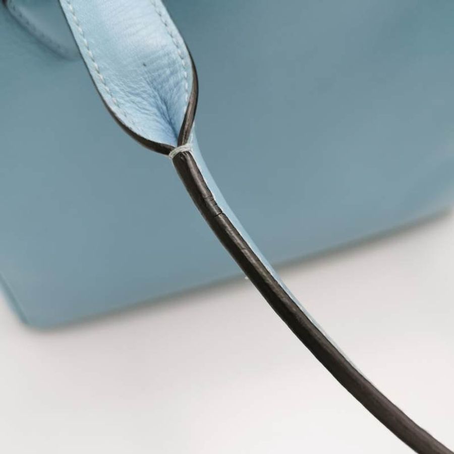 Loewe牛皮純色字母Logo托特包手提包-12