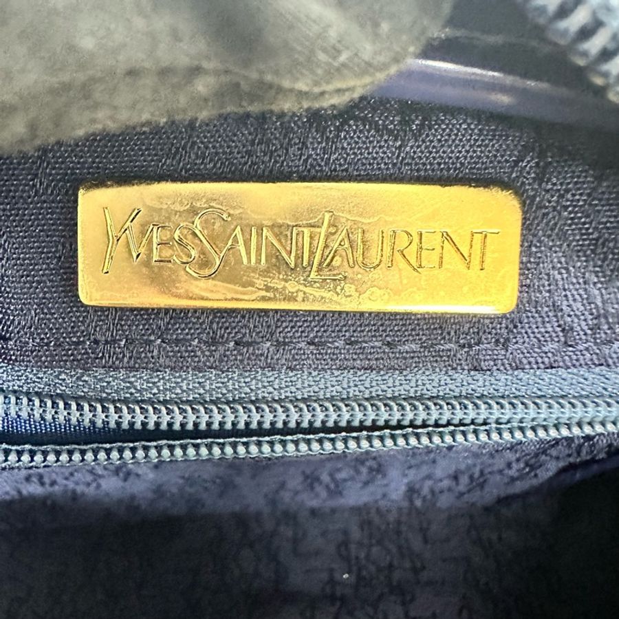【赫蒂國際精品】 YSL 聖羅蘭 中古白色編織皮革信封斜背包包 vintage-13