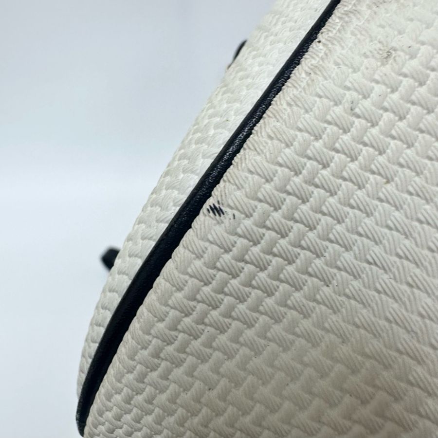 【赫蒂國際精品】 YSL 聖羅蘭 中古白色編織皮革信封斜背包包 vintage-16