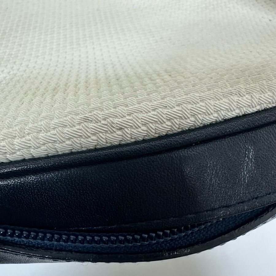 【赫蒂國際精品】 YSL 聖羅蘭 中古白色編織皮革信封斜背包包 vintage-25