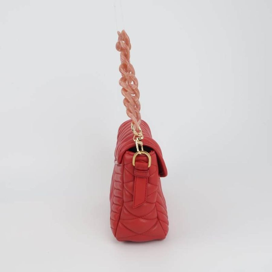 Miu Miu羊皮純色字母Logo手提包-3