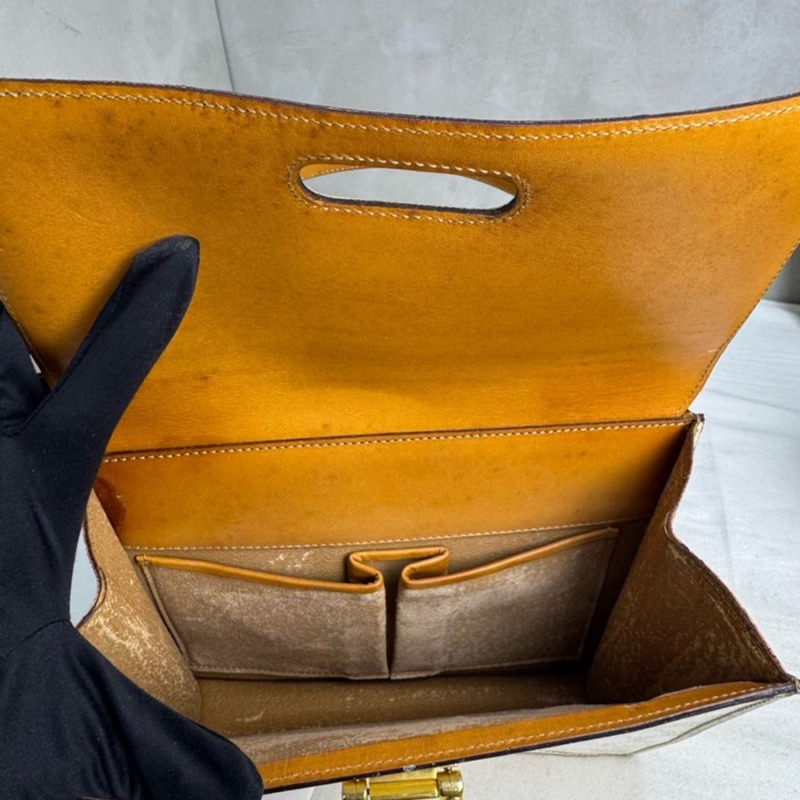 Celine 白色老花雙子星手提包 vintage 二手 中古-27