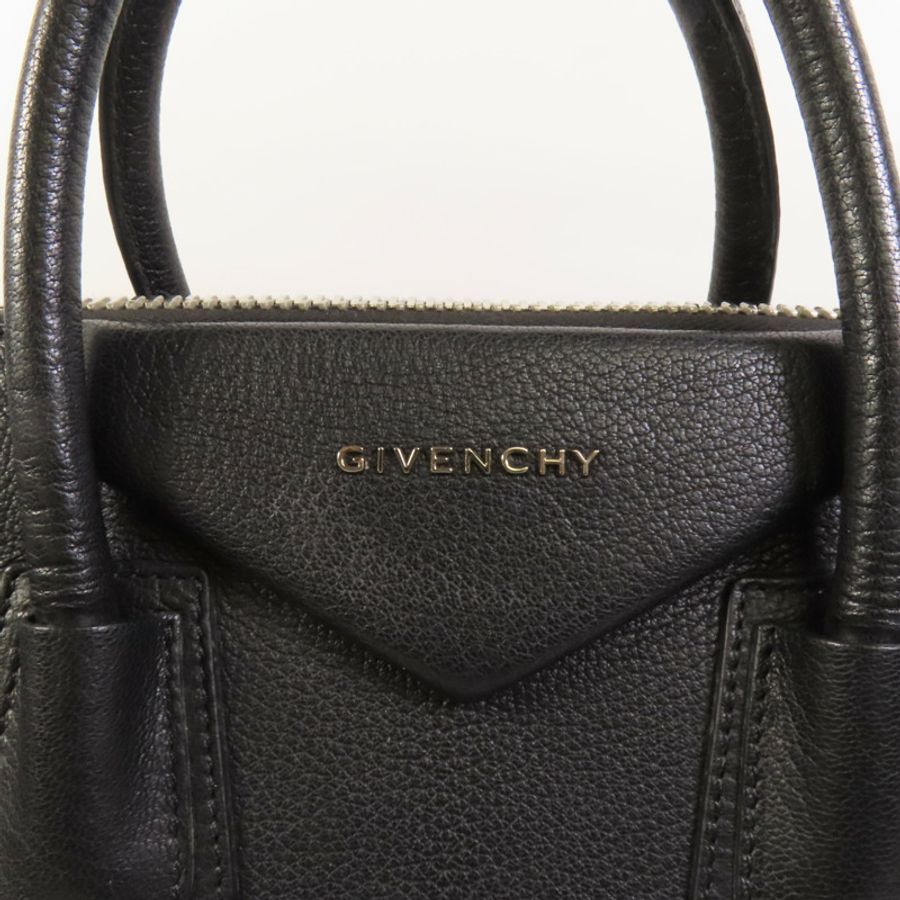 GIVENCHY 牛皮皮革Antigona銀扣手挽肩背兩用袋-7