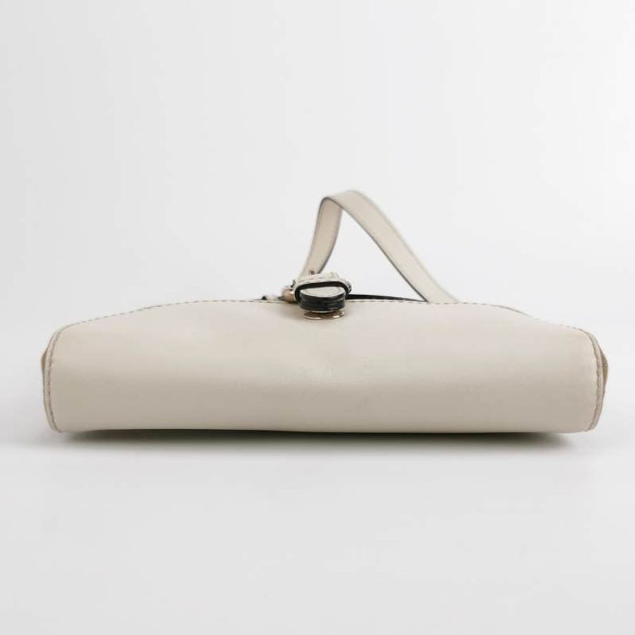 Burberry牛皮帆布拼色壓紋字母Logo斜挎包單肩包-5