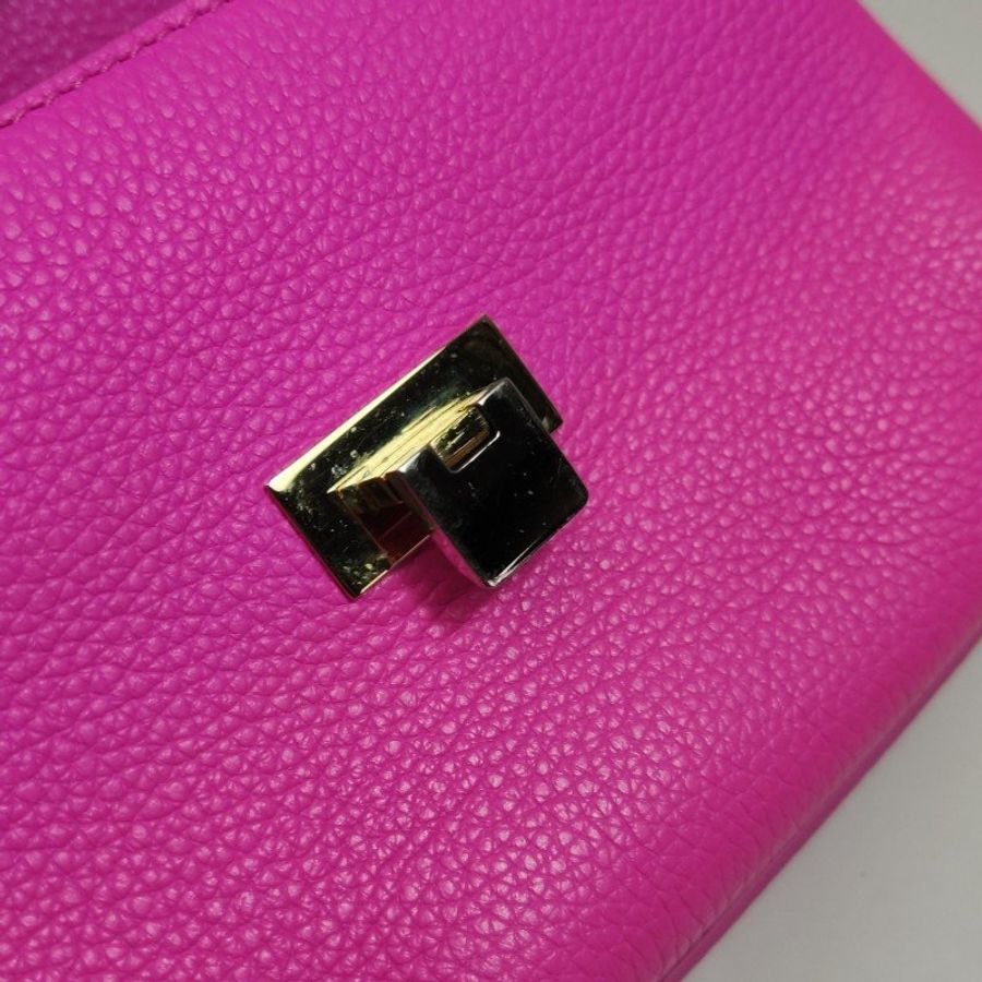 BalenciagaLe Dix牛皮純色方形按扣斜挎包單肩包-11
