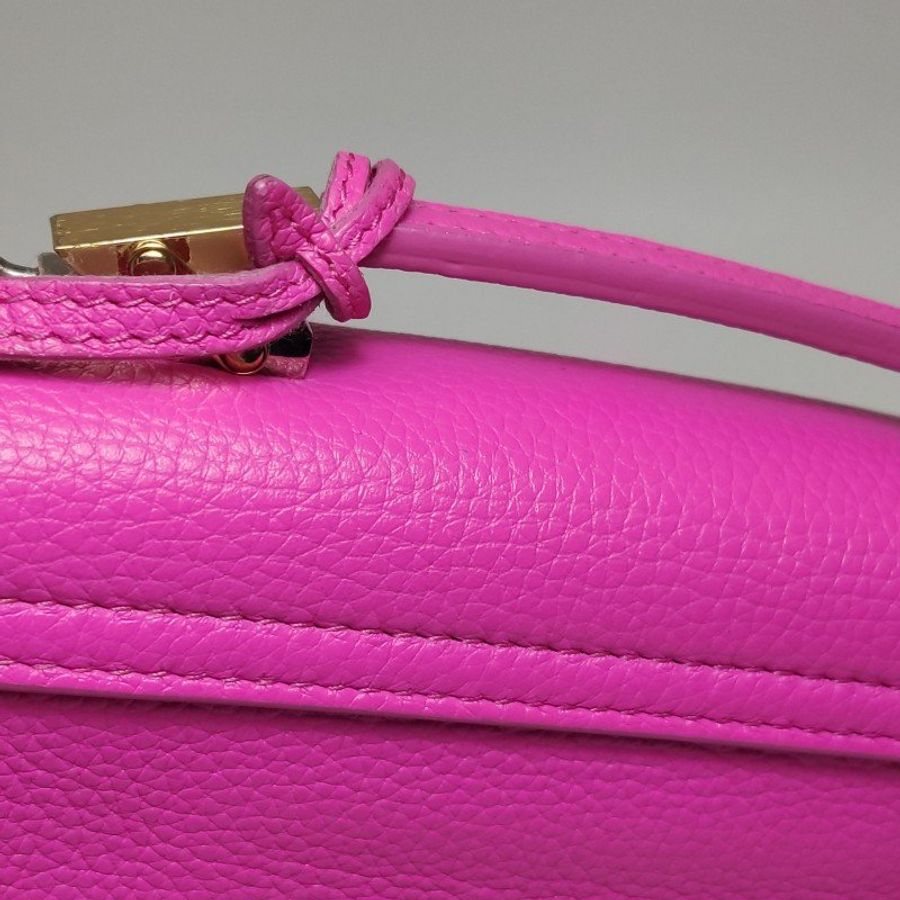 BalenciagaLe Dix牛皮純色方形按扣斜挎包單肩包-18