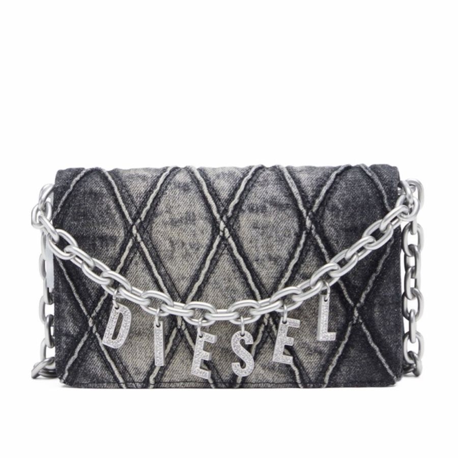Diesel 女士 Charm-D牛仔單肩包均碼碼-0