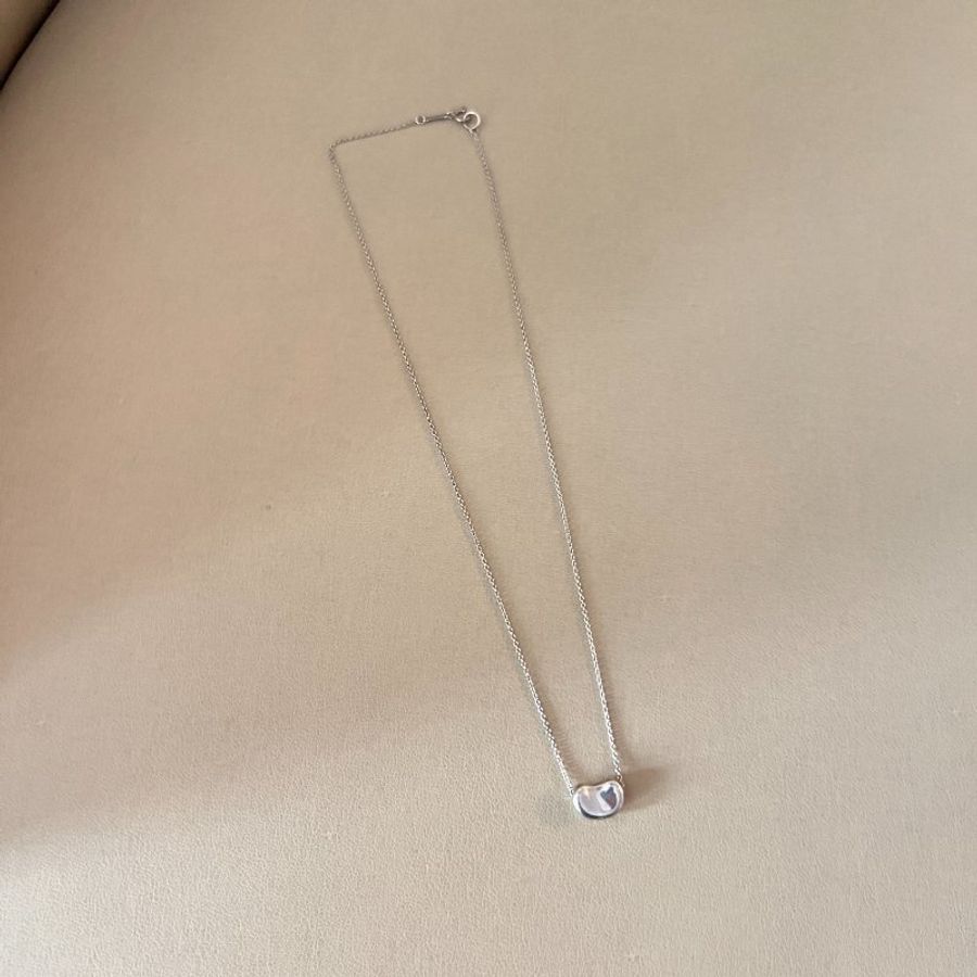 TIFFANY & CO 925純銀經典豆子吊墜頸鏈 Bean design Pendan 日本中古二手Vintage-4