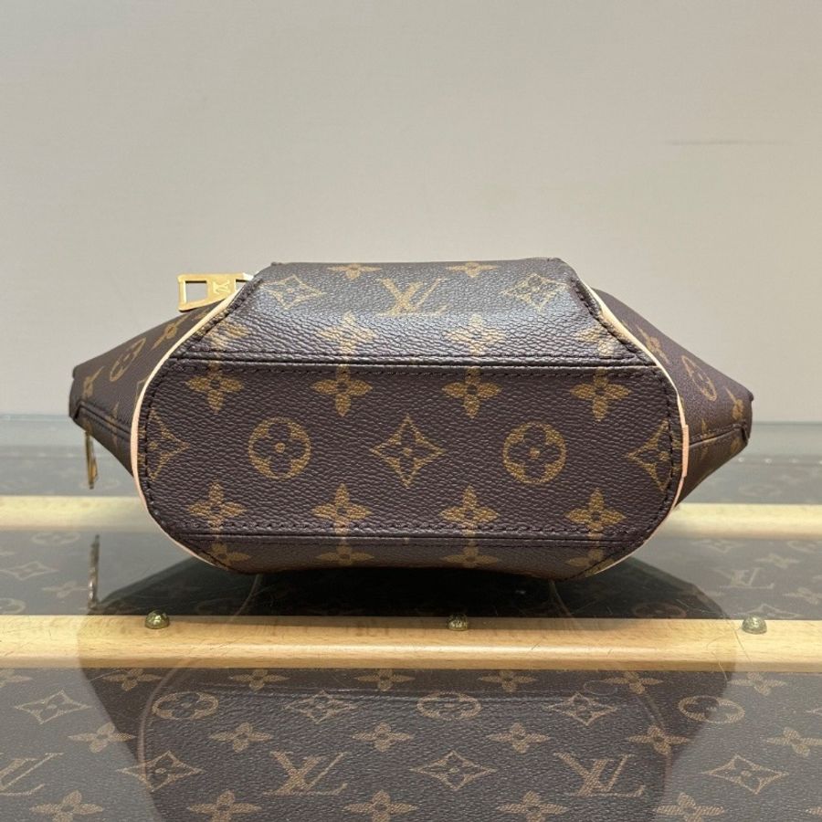 LV 老花ELLIPSE小號 河蚌手提肩背斜背包芯片款28*23*8 99新配件盒子塵袋-4