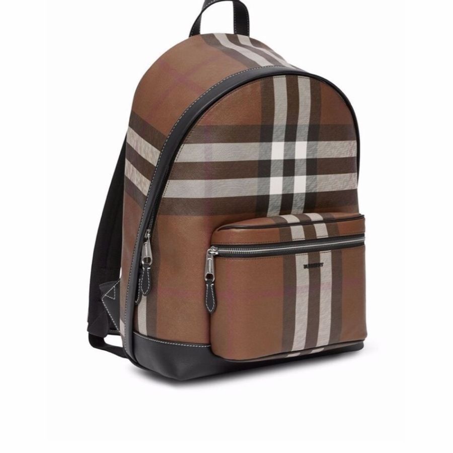 Burberry 男士 格紋拼皮革雙肩包均碼碼常規、30.5cm*14.5cm*42.5cm-0